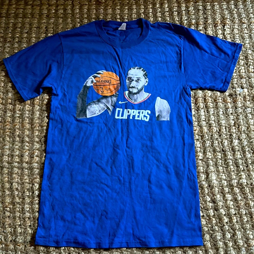 Clippers Kawhi Leonard T shirt, Blue Size small